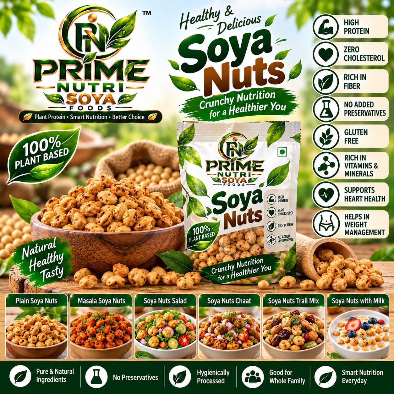 Soya Nuts — Prime Nutri Soya Foods product poster