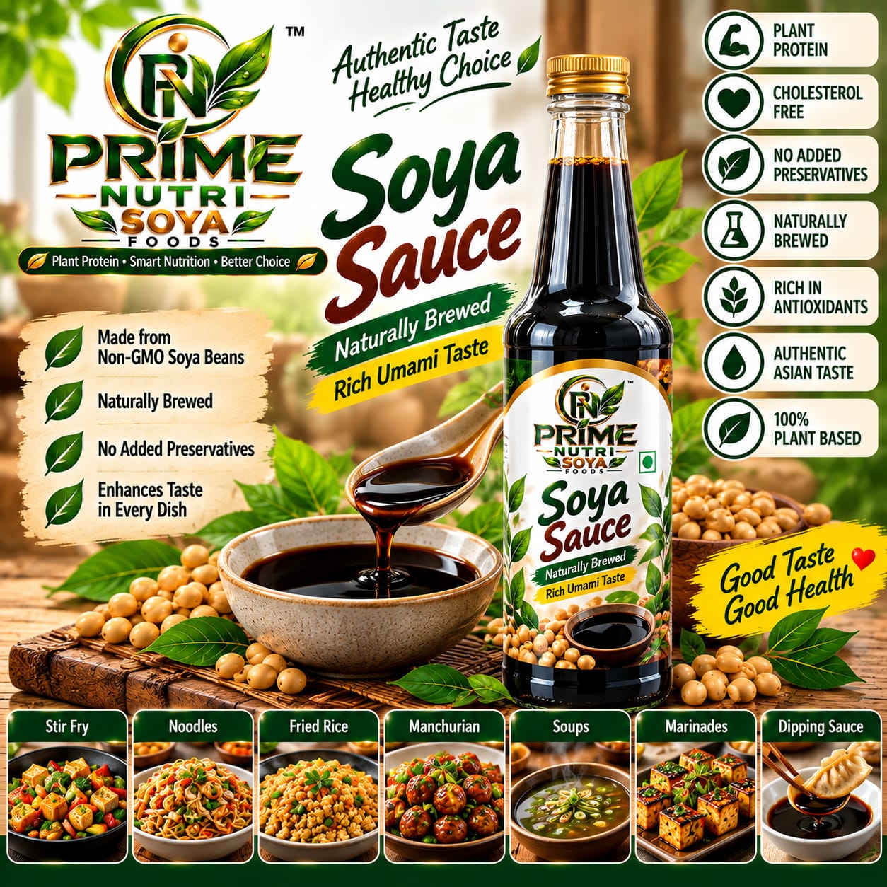 Soya Sauce — Prime Nutri Soya Foods product poster